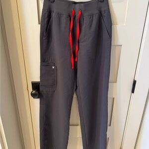 Figs Women’s Charcoal High Waisted Isabel Wide Leg Scrub Pants